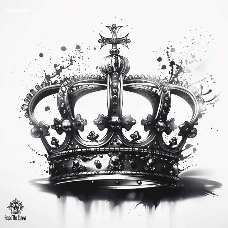 crowns-and-diamonds tattoo design ideas point minimal royal insignia for scapula