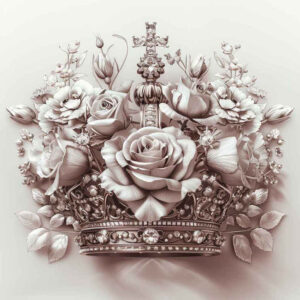 crowns-and-diamonds tattoo design ideas fine line royal insignia symbolising strength