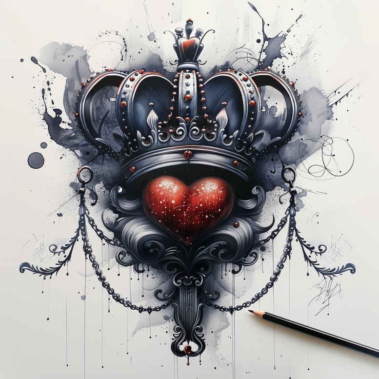 crowns-and-diamonds tattoo design ideas point minimal royal symbolising determination