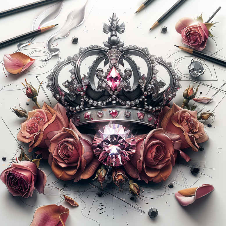 crowns-and-diamonds tattoo design ideas quiet art sharp edges courage and power