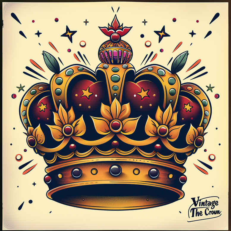 crowns-and-diamonds tattoo design ideas understated sharp edges for neck