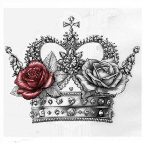 crowns-and-diamonds tattoo design ideas subtle shape sharp edges for upper arm