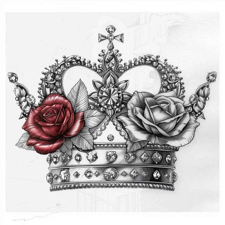 crowns-and-diamonds tattoo design ideas subtle shape sharp edges for upper arm