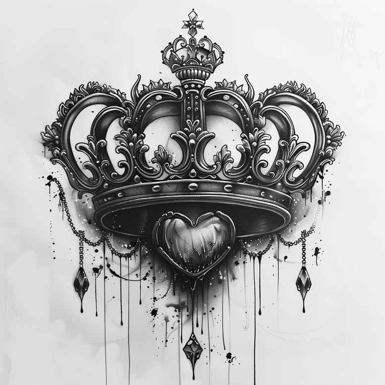 crowns-and-diamonds tattoo design ideas understated symbolic meaning embodying perseverance