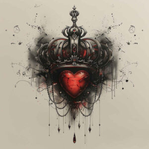 crowns-and-diamonds tattoo design ideas fine line symbolic meaning symbolising determination