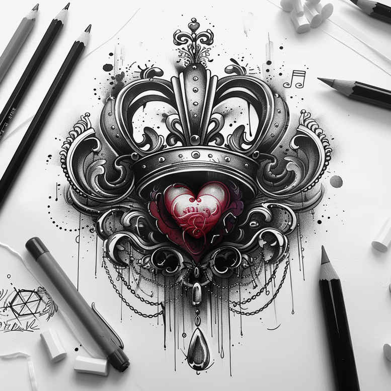 crowns-and-diamonds tattoo design ideas subtle motif symbolic power for inner arm