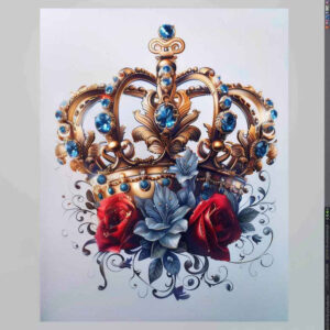 crowns-and-diamonds tattoo design ideas airy symmetrical for side torso