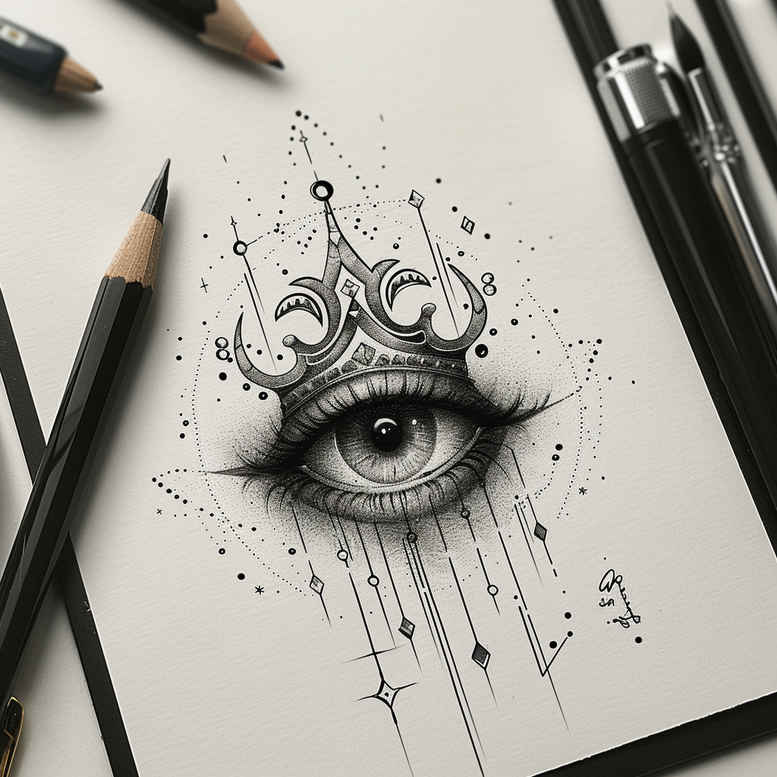 crowns-and-diamonds tattoo design ideas tiny tattoo vintage style embodying endurance