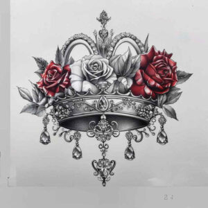 crowns-and-diamonds tattoo design ideas essential wealth embodying strength