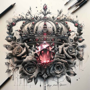 crowns-and-diamonds tattoo design ideas refined ink wealth for full back