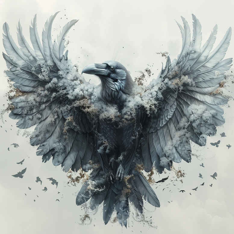 raven-watcher-smooth-blackwork-for-arm – tattoo design ideas free ai generated – Gallery: crows-and-ravens-inkby-ai