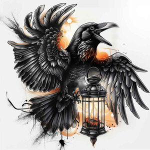 crow-silhouette-naturalistic-for-arm – tattoo design ideas free ai generated – Gallery: crows-and-ravens-inkby-ai