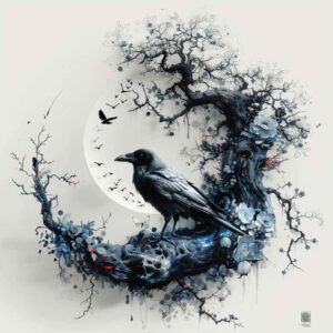 raven-symbol-lifelike-for-inner-arm – tattoo design ideas free ai generated – Gallery: crows-and-ravens-inkby-ai