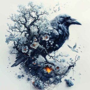 raven-magic-clean-background-for-ankle – tattoo design ideas free ai generated – Gallery: crows-and-ravens-inkby-ai