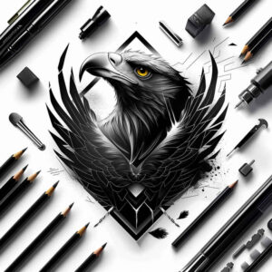 raven-symbol-realistic-perspective-for-shoulder-blade – tattoo design ideas free ai generated – Gallery: crows-and-ravens-inkby-ai