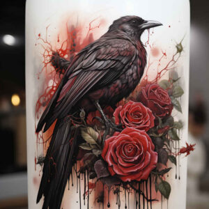 crow-spirit-balanced-light-for-ribs – tattoo design ideas free ai generated – Gallery: crows-and-ravens-inkby-ai