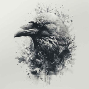 crow-design-real-shadows-for-back-shoulder – tattoo design ideas free ai generated – Gallery: crows-and-ravens-inkby-ai