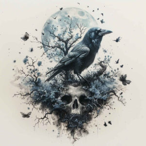 spiritual-raven-form-fidelity-for-elbow – tattoo design ideas free ai generated – Gallery: crows-and-ravens-inkby-ai