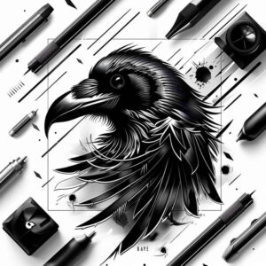 crow-guide-realistic-dimension-for-biceps – tattoo design ideas free ai generated – Gallery: crows-and-ravens-inkby-ai