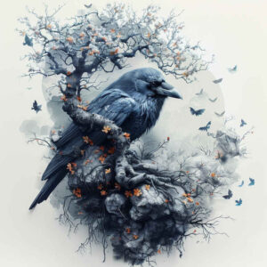 raven-symbol-detailed-rendering-for-shoulder – tattoo design ideas free ai generated – Gallery: crows-and-ravens-inkby-ai