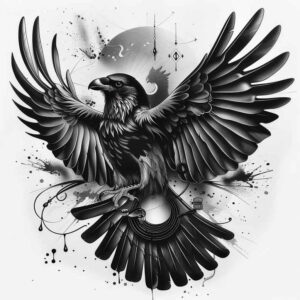 spiritual-raven-real-life-shading-for-foot – tattoo design ideas free ai generated – Gallery: crows-and-ravens-inkby-ai