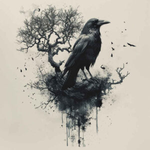 crows-true-skin-for-forearm – tattoo design ideas free ai generated – Gallery: crows-and-ravens-inkby-ai