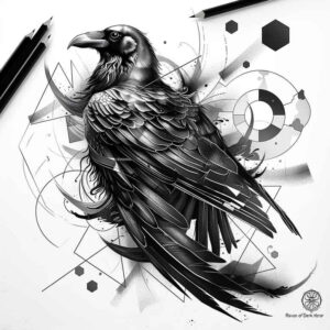 crows-and-ravens tattoo design ideas Realism detailed rendering detailed contour shows courage