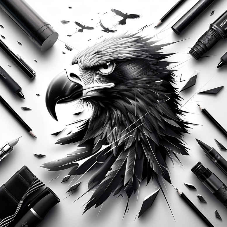 crows-and-ravens tattoo design ideas elaborate detailed wings for temple