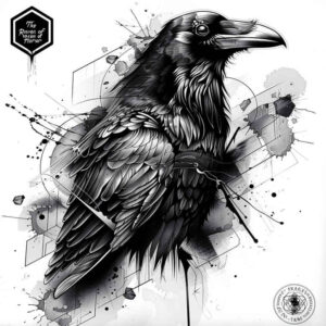 crows-and-ravens tattoo design ideas ornate feathers detail symbolising courage