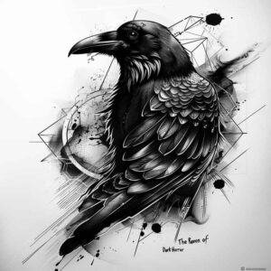 crows-and-ravens tattoo design ideas layered shading flying represents resilience