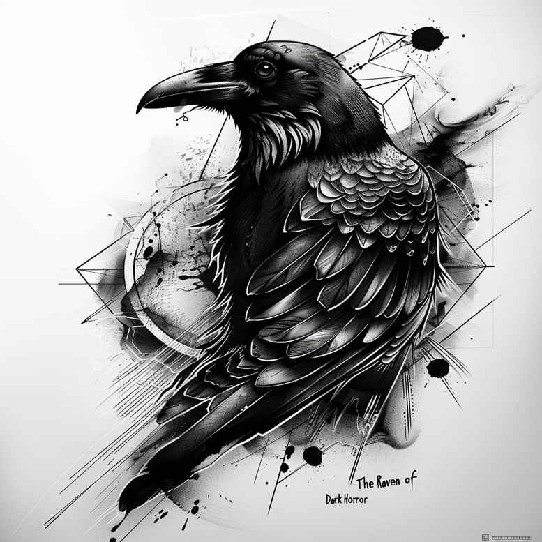 crows-and-ravens tattoo design ideas layered shading flying represents resilience