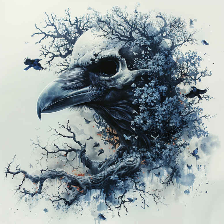 crows-and-ravens tattoo design ideas refined contrast folklore for outer arm