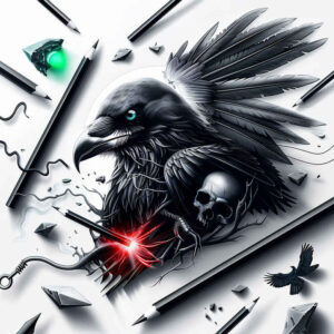 crows-and-ravens tattoo design ideas Realism natural tones keen gaze represents determination