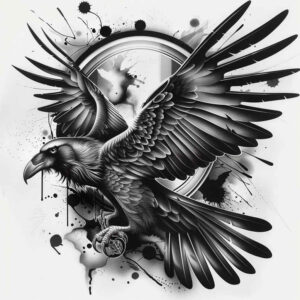 crows-and-ravens tattoo design ideas Surrealism enigmatic light naturalistic for temple