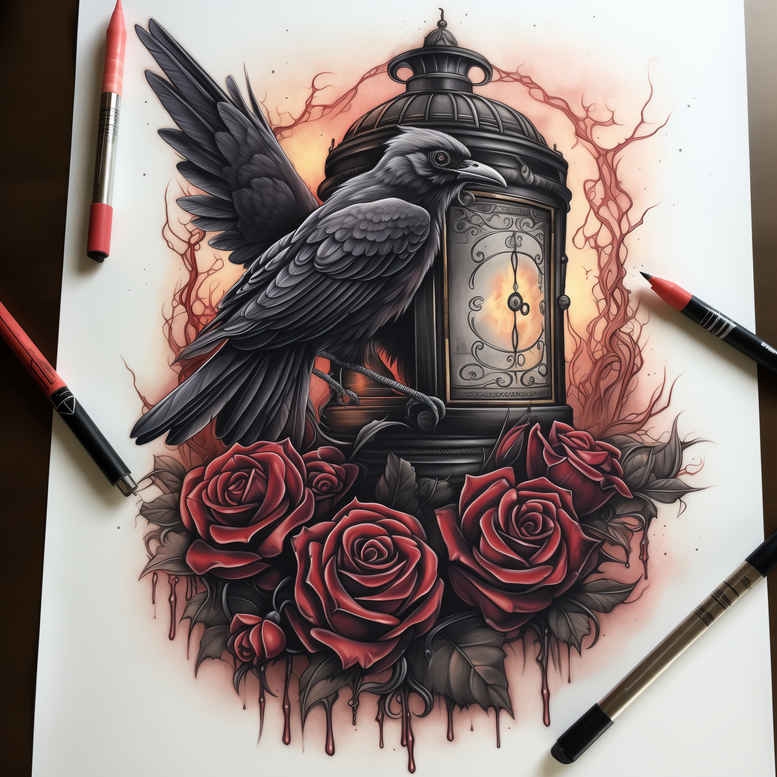 crows-and-ravens tattoo design ideas refined contrast wing feathers for ribs