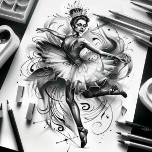 body-movement – tattoo design ideas free ai generated – neotraditional-subtle-tone – for-forearm – Gallery: dance-inkby-ai