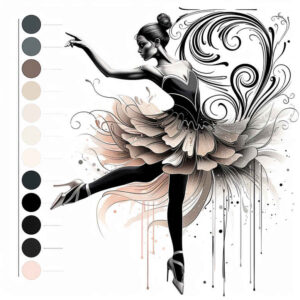 dance-beats – tattoo design ideas free ai generated – realism-gradient-tones – for-spine – Gallery: dance-inkby-ai