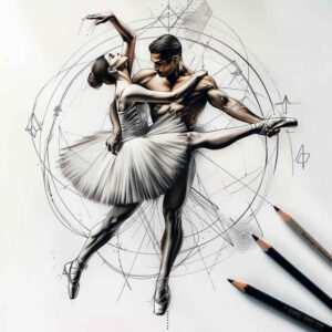 dance-choreography – tattoo design ideas free ai generated – realism-inner-glow – for-stomach – Gallery: dance-inkby-ai