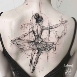 dance-expression – tattoo design ideas free ai generated – neotraditional-artistic-contrast – for-calf – Gallery: dance-inkby-ai