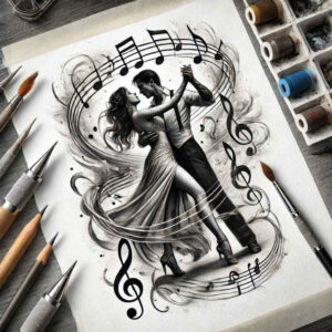 dance-expression – tattoo design ideas free ai generated – realism-transparent-layer – for-sternum – Gallery: dance-inkby-ai