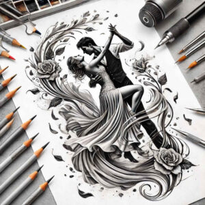 dance-expression – tattoo design ideas free ai generated – surrealism-esoteric – for-upper-chest – Gallery: dance-inkby-ai