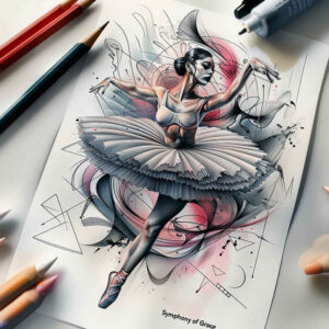 dance-grace – tattoo design ideas free ai generated – surrealism-mysterious – for-lower-leg – Gallery: dance-inkby-ai