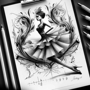 dance-harmony – tattoo design ideas free ai generated – realism-balanced-light – for-neck – Gallery: dance-inkby-ai
