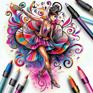 dance – tattoo design ideas free ai generated – neotraditional-classic-motifs – for-heel – Gallery: dance-inkby-ai