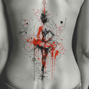 dance-silhouette – tattoo design ideas free ai generated – surrealism-psychological-depth – for-hip – Gallery: dance-inkby-ai