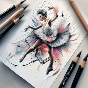 dancing – tattoo design ideas free ai generated – neotraditional-artistic-contrast – for-ankle – Gallery: dance-inkby-ai