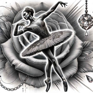dancing – tattoo design ideas free ai generated – neotraditional-color-saturation – for-side – Gallery: dance-inkby-ai