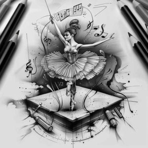 emotional-dance – tattoo design ideas free ai generated – neotraditional-layered-fill – for-triceps – Gallery: dance-inkby-ai