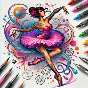 hip-hop-dance – tattoo design ideas free ai generated – realism-light-play – for-wrist-side – Gallery: dance-inkby-ai