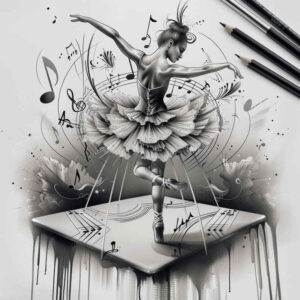 hip-hop-dance – tattoo design ideas free ai generated – realism-shadow-realism – for-outer-arm – Gallery: dance-inkby-ai